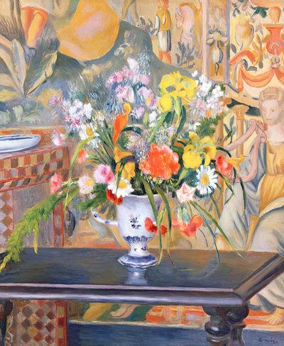 Vaas met Bloemen door Pierre Auguste Renoir